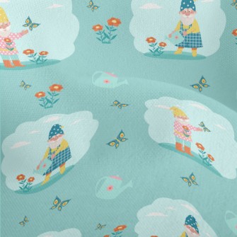 Gnome Planting Garden Lightweight Performance Linen