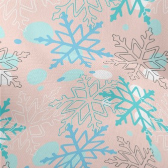 Christmas Snowflakes Lightweight Performance Linen