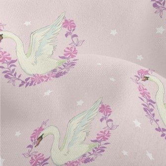 Beautiful Wreath Of Swans Lightweight Performance Linen
