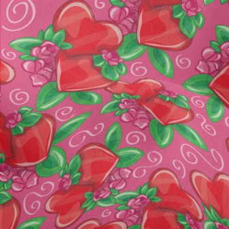 Bright Love Flowers Lightweight Performance Linen