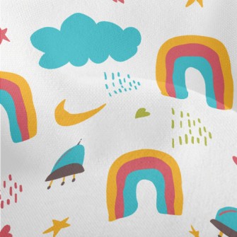 Outer Space Rocket Flying Sauc Lightweight Performance Linen