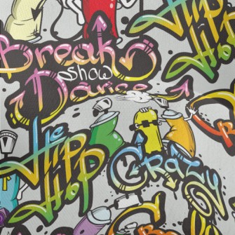 Hip Hop Personality Graffiti Lightweight Performance Linen