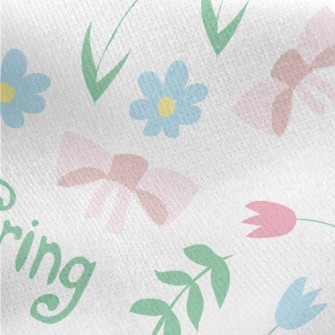 Fantasy Bow Garden Jersey Backed Fleece