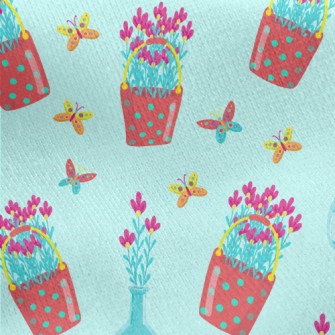 Pretty Flower Potted Plants Jersey Backed Fleece