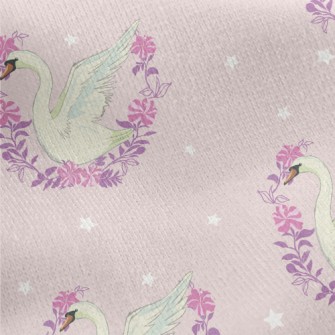 Beautiful Wreath Of Swans Jersey Backed Fleece