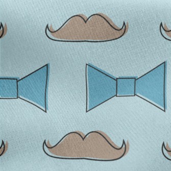 Bearded Gentleman Bow Tie Jersey Backed Fleece
