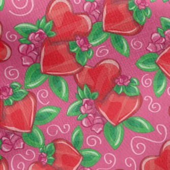 Bright Love Flowers Jersey Backed Fleece