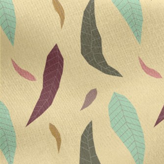 Withered Leaves In Autumn Jersey Backed Fleece