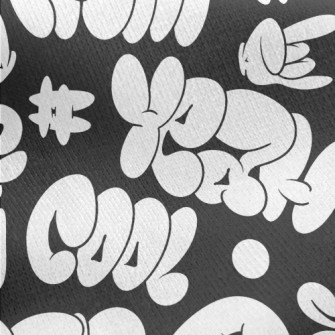 Pop Style Expanded Text Jersey Backed Fleece