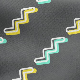Two-color Winding Staircase Jersey Backed Fleece