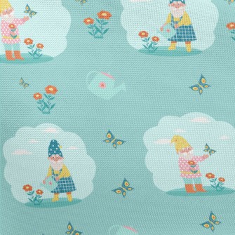 Gnome Planting Garden Pongee