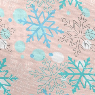 Christmas Snowflakes Pongee