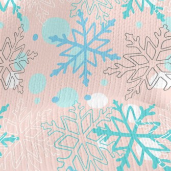 Christmas Snowflakes Stretch Jersey
