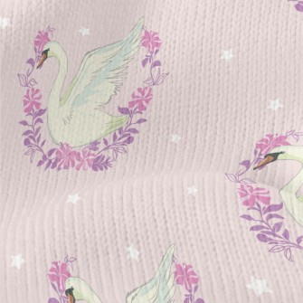Beautiful Wreath Of Swans Stretch Jersey