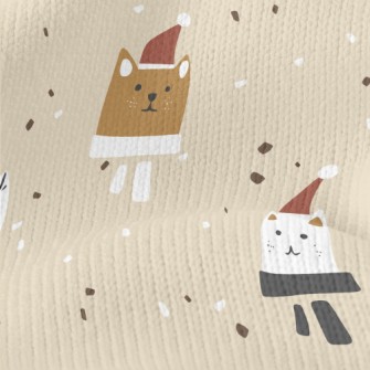 Sad Cat In Santa Hat Stretch Jersey