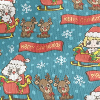 Christmas Girl Giving Gifts Stretch Jersey
