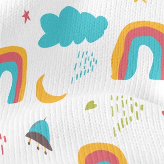 Outer Space Rocket Flying Sauc Stretch Jersey