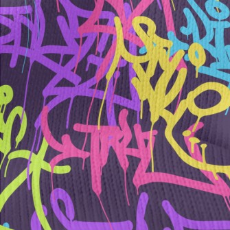 Casual Street Graffiti Stretch Jersey