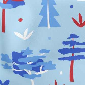 Cool Forest Trees Lightweight Cotton Poplin