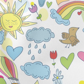 Beautiful Fairy Tale Sky Lightweight Cotton Poplin