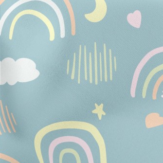 Fairy Sky Rainbow Lightweight Cotton Poplin