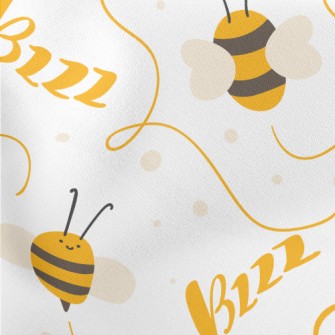 Cute Flying Bee Lightweight Cotton Poplin