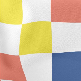 Colorful Arrangement Grid Lightweight Cotton Poplin