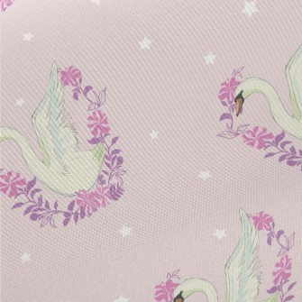 Beautiful Wreath Of Swans Midweight Cotton Poplin