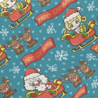 Christmas Girl Giving Gifts Midweight Cotton Poplin