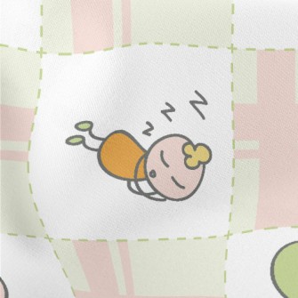 Happy Children Playing Lightweight Cotton Poplin