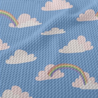 Blue Sky, White Clouds And Rai Birdseye Piqué