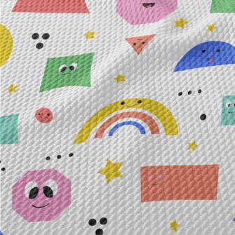 Cute Emoticon Graphics Birdseye Piqué