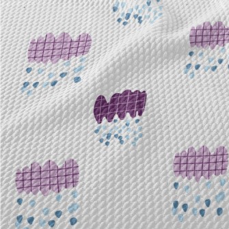 Childlike Checkered Clouds Birdseye Piqué