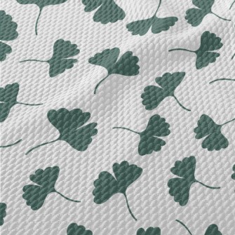 Simple Tones Of Leaves Birdseye Piqué