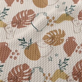 Greek Sculpture And Pottery Birdseye Piqué