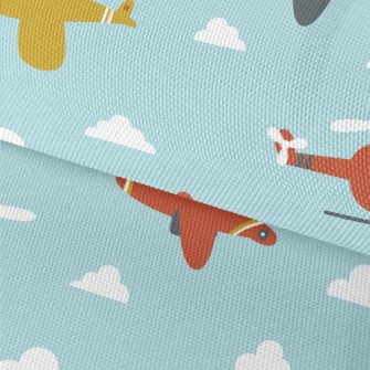 Cartoon Airplane Doodle Waterproof Oxford