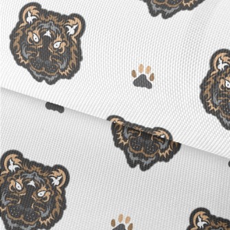 Black Tiger Face Doodle Waterproof Oxford