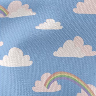 Blue Sky, White Clouds And Rai Waterproof Canvas