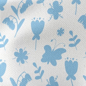 Blue Garden Silhouette Waterproof Canvas