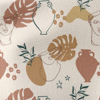 Greek Sculpture And Pottery Waterproof Canvas