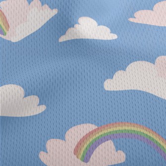 Blue Sky, White Clouds And Rai Athletic Mesh Flat Back