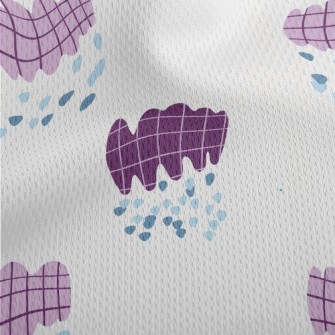 Childlike Checkered Clouds Athletic Mesh Flat Back