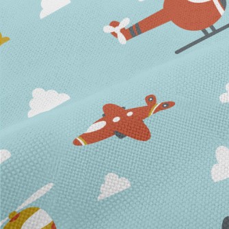 Cartoon Airplane Doodle Performance Linen