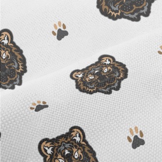 Black Tiger Face Doodle Performance Linen