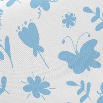 Blue Garden Silhouette Twill