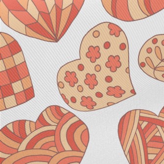 Cute Pattern Love Heart Twill