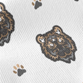 Black Tiger Face Doodle Standard Corduroy