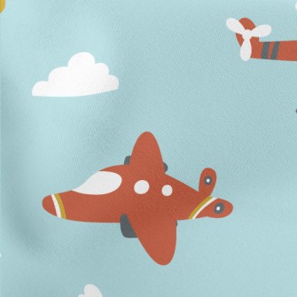 Cartoon Airplane Doodle Stretch Ponte