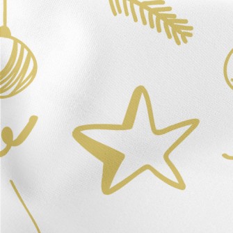 Hand Drawn Christmas Tree Deco Stretch Ponte