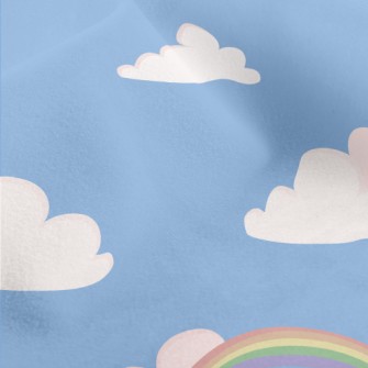 Blue Sky, White Clouds And Rai Micro Fleece